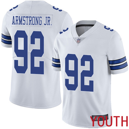 Youth Dallas Cowboys Limited White Dorance Armstrong Jr. Road #92 Vapor Untouchable NFL Jersey